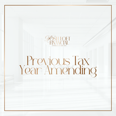 Previous Year Tax Amending